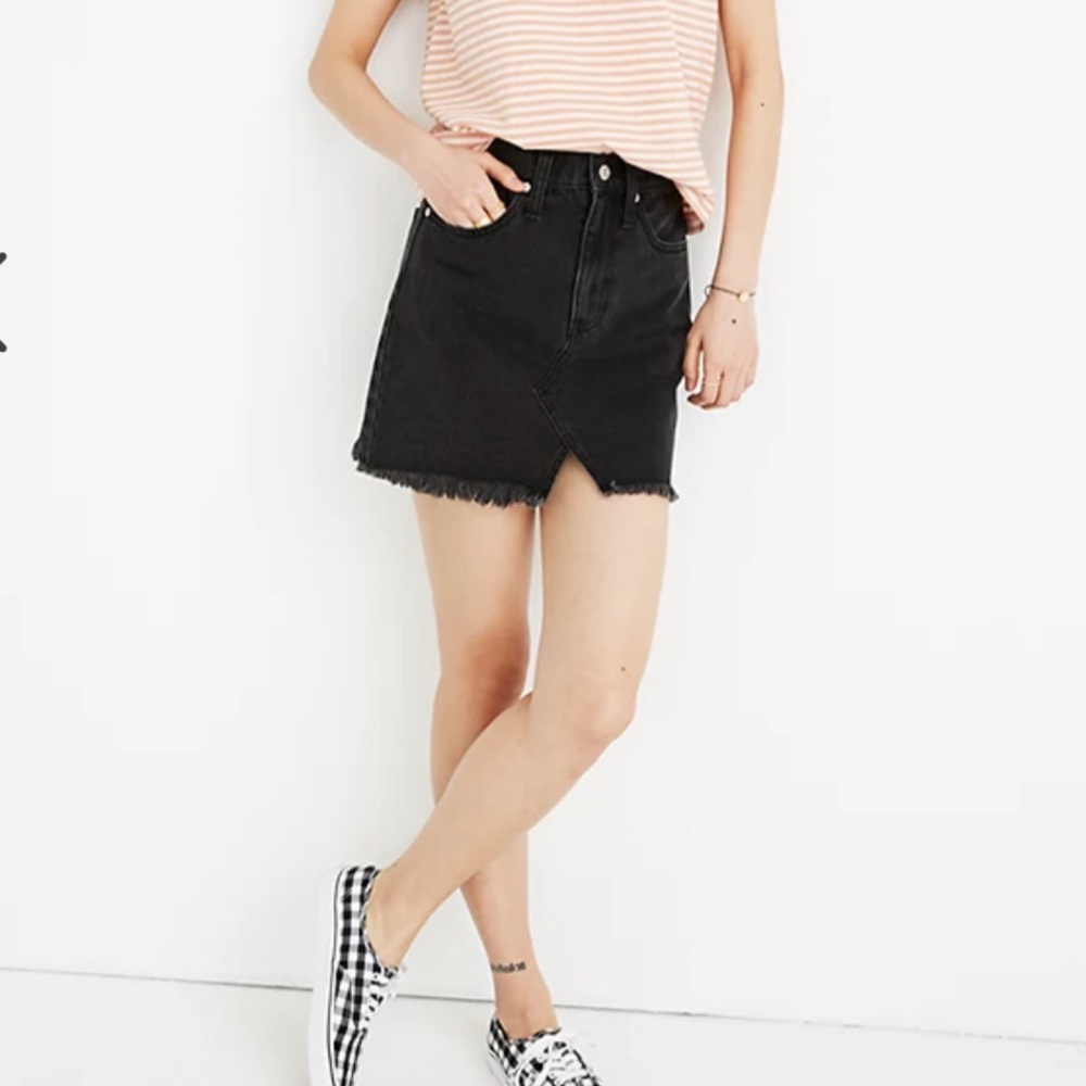 Madewell Mini Skirt in Lunar Wash: Cutout Edition